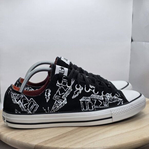 Converse All Stars men's Zebra Stripe Low Top Pop Tongue Lace Shoes Size 9.5 - Picture 3 of 9